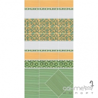 Мозаїчний декор 15х40 Kerama Marazzi Салерно Мікс Зелений/Жовтий 17115043