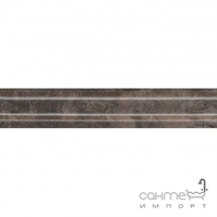 Настінний керамічний бордюр 3х15 Kerama Marazzi Мерджелліна Темно-Коричневий BLD014