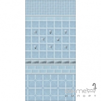 Настенный кафель, мини-формат 7,4х15 Kerama Marazzi Авеллино Голубой 16004