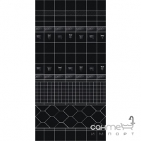 Настінний кахель, міні-формат 7,4 х15 Kerama Marazzi Авелліно Структура Mix Чорний 16016