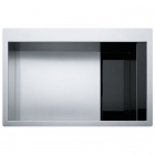 Кухонная мойка Franke Crystal Line CLV 210 127.0306.327 нерж.сталь/черное стекло