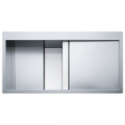 Кухонная мойка Franke Crystal Line CLV 214 127.0306.411 крыло справа, нерж.сталь/белое стекло