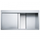 Кухонная мойка Franke Crystal Line CLV 214 127.0306.413 крыло слева, нерж.сталь/белое стекло