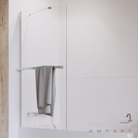 Шторка для ванны с полотенцедержателем Radaway Idea PNJ 100 10001100-01-01W хром/прозрачное стекло