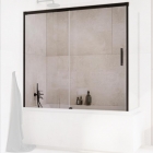 Шторка для ванны Radaway Idea Black PN DWJ+S 140 10042140-54-01L черный/прозрачное стекло, левосторонняя