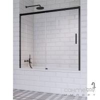 Шторка для ванны Radaway Idea Black PN DWJ 140 10003140-54-01L черный/прозрачное стекло, левосторонняя