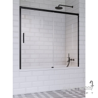 Шторка для ванны Radaway Idea Black PN DWJ 140 10003140-54-01R черный/прозрачное стекло, правосторонняя