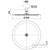 Душевая лейка KFA Armatura Hexa Ring 30х30 842-371-00BL хром