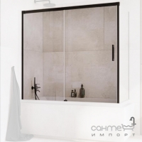 Шторка для ванны Radaway Idea Black PN DWJ+S 140 10042140-54-01L черный/прозрачное стекло, левосторонняя