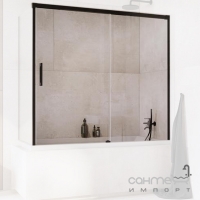 Шторка для ванны Radaway Idea Black PN DWJ+S 140 10042140-54-01R черный/прозрачное стекло, правосторонняя