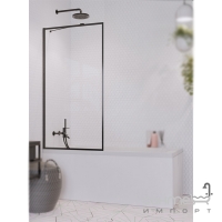 Шторка для ванны Radaway Idea Black PNJ 50 Frame 10001050-54-56 черный/прозрачное стекло