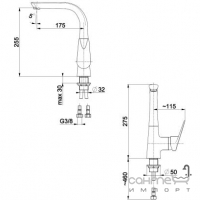 Смеситель для кухни KFA Armatura Topaz 4013-915-00 хром