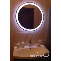 Круглое зеркало с LED подсветкой Liberta Lacio 600x600