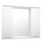 Зеркальный шкафчик с подсветкой Николь Марко 3-11 95 белый