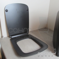 Сидіння для унітазу дюропласт softclose Simas Badenbaden BB 004 Nero Matt матове чорне