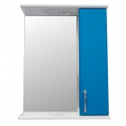 Зеркальный шкафчик правосторонний с LED-подсветкой Николь Стандарт 3-04 55 голубой/белый