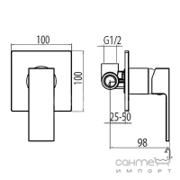 Смеситель для душа скрытого монтажа M&Z Cinque-VIP CNQ02703 хром