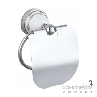 Тримач для туалетного паперу Аква Родос Вікторія 7426 біла кераміка/хром АР0002233
