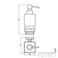 Дозатор для жидкого мыла Аква Родос Leonardo 9933а OC0000492
