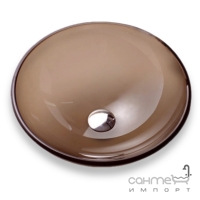Стеклянная раковина на столешницу Rea Bowl REA-U0053 коричневая