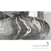 Раковина на столешницу Rea Carola Slim D.Grey REA-U8440 темно-серый мрамор