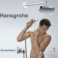 Душова система прихованого монтажу з термостатом Hansgrohe Shower Select 15765111 хром