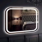 Прямокутне дзеркало із закругленими кутами з LED підсвічуванням Liberta Carisma 650x600