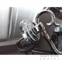 Йоржик для унітазу підвісний Kugu Versace Antique 205C хром/прозоре скло