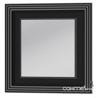 Зеркало Botticelli Treviso ТM-80 чёрное, патина серебро