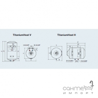 Електричний водонагрівач Thermex Titaniumheat 30 V Slim