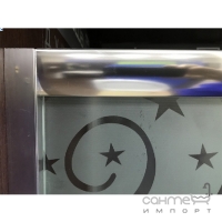 Душевая кабина с поддоном Atlantis S006-8 профиль хром, стекло узорчатое непрозрачное