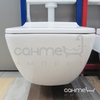 Підвісний безободковий унітаз із сидінням softclose slim Villeroy&Boch Venticello Ceramic Plus 4611RS01