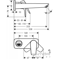 Зовнішня частина змішувача для раковини Hansgrohe Talis E 71734000