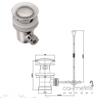 Змішувач для раковини з донним клапаном Cersanit Vero AATW1000233731 (S951-145) хром