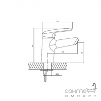 Змішувач для раковини з донним клапаном Cersanit Avedo AATW1000213731 (S951-143) хром