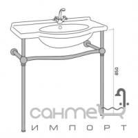 Хромированная медная опора для раковины шириной 110см Disegno Ceramica Paolina Leonardo (PA30010020)