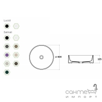 Раковина на стільницю Disegno Ceramica Slim SL04000001 кольорова
