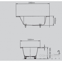 Ванна стальная с панелью, с ножками Kaldewei Ellipso Duo Oval 232-7 (2862. 4805. 0001)