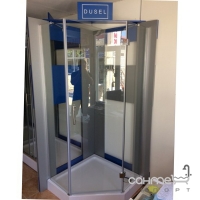 Душевая кабина Dusel A-715 100х100х190 профиль хром, стекло прозрачное