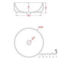 Раковина Artceram Gio Evolution GIL002 42х42 в цвете