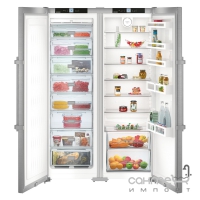Комбінований холодильник Side-by-Side Liebherr SBSef 7242 Comfort NoFrost (А++) сріблястий (SKef 4260 + SGNef 3036)