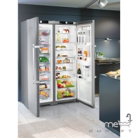 Комбінований холодильник Side-by-Side Liebherr SBSef 7242 Comfort NoFrost (А++) сріблястий (SKef 4260 + SGNef 3036)