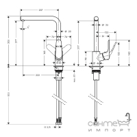 Смеситель для кухни с вытяжным изливом Hansgrohe Focus M41 31817670 матовый черный