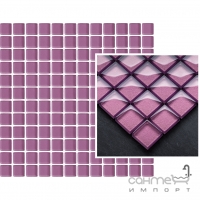 Мозаика стеклянная 29.8x29.8 Paradyz Universal Glass Mosaic Wrzos Сиреневая