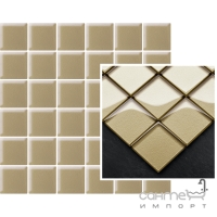 Мозаика стеклянная 29.8x29.8 Paradyz Universal Glass Mosaic (Cube 4,8x4,8) Beige Бежевая