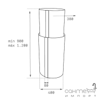 Кухонная вытяжка островная/пристенная Teka Wish Maestro CC 480 40480320 нержавеющая сталь