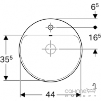 Раковина Geberit VariForm 500.704.01.2 48 с переливом, белый