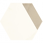Керамогранит под мрамор шестиугольный 17,1x19,8 Paradyz Calacatta Hexagon Mat. B Белый Матовый