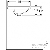 Раковина Geberit VariForm 500.714.01.2 50 без перелива, белый