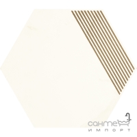 Керамограніт під мармур шестикутний 17,1 x19, 8 Paradyz Calacatta Hexagon Mat. B Білий Матовий
